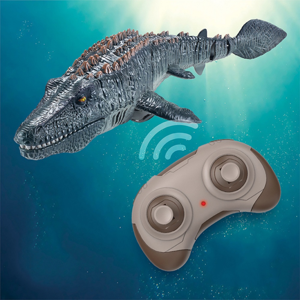 Mô Hình Đồ Chơi Khủng Long Mosasaurus 2.4G Điều Khiển Từ Xa Có Đèn Và Phun Nước Độc Đáo