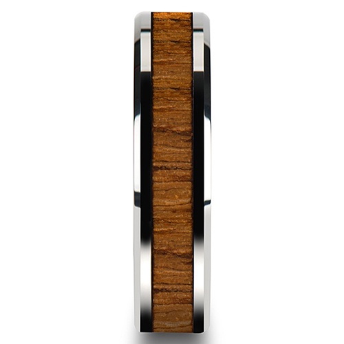 Nhẫn thép titan mặt gỗ bản rộng sáng tạo thời trang cho nam và nữ size 6-12