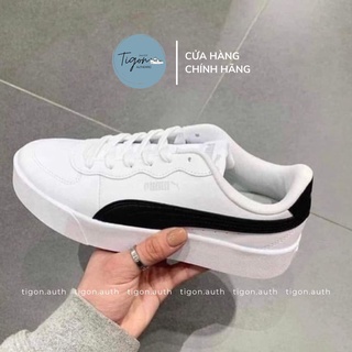 Giày thể thao trắng chính hãng , giày sneaker nữ Puma Skye Clean trắng đen [AUTHENTIC 100%] Tigon.auth