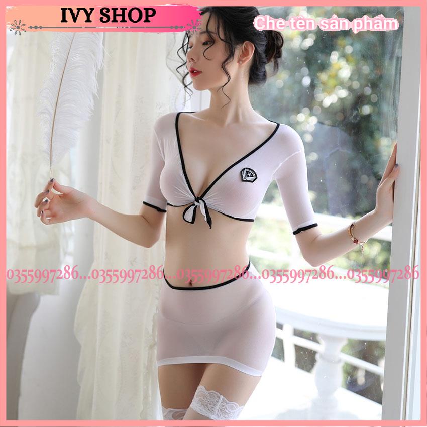 Bộ ngủ sexy co giãn xuyên thấu BN005 - Ivyshop Official