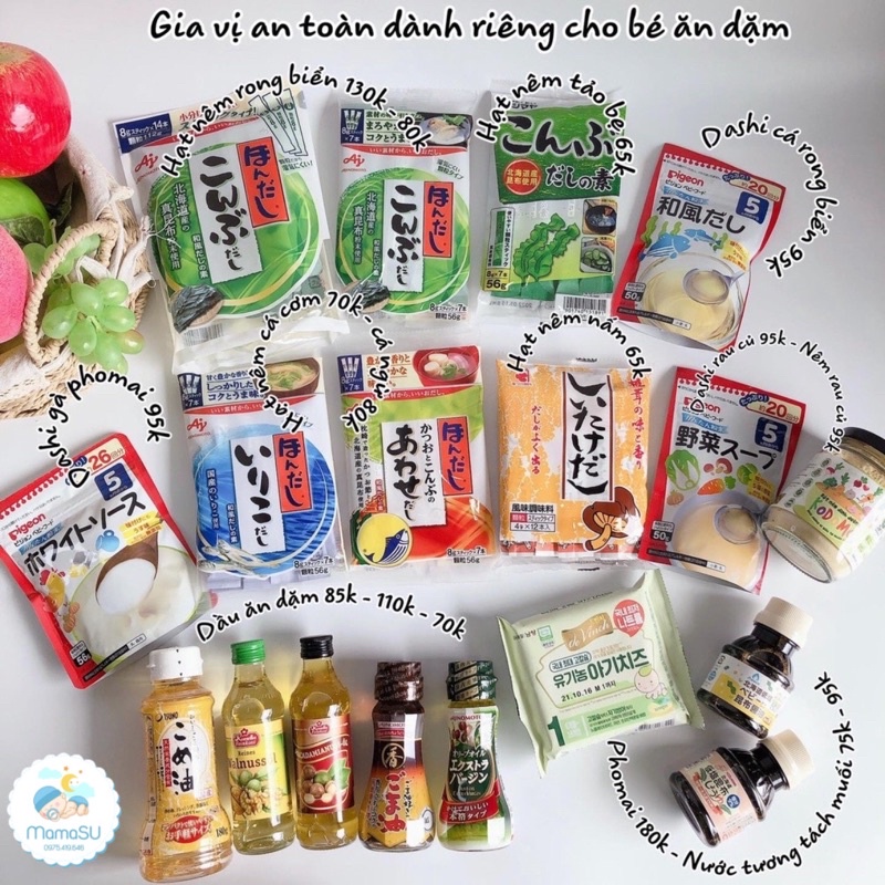 Hạt nêm gia vị cho bé ăn dặm