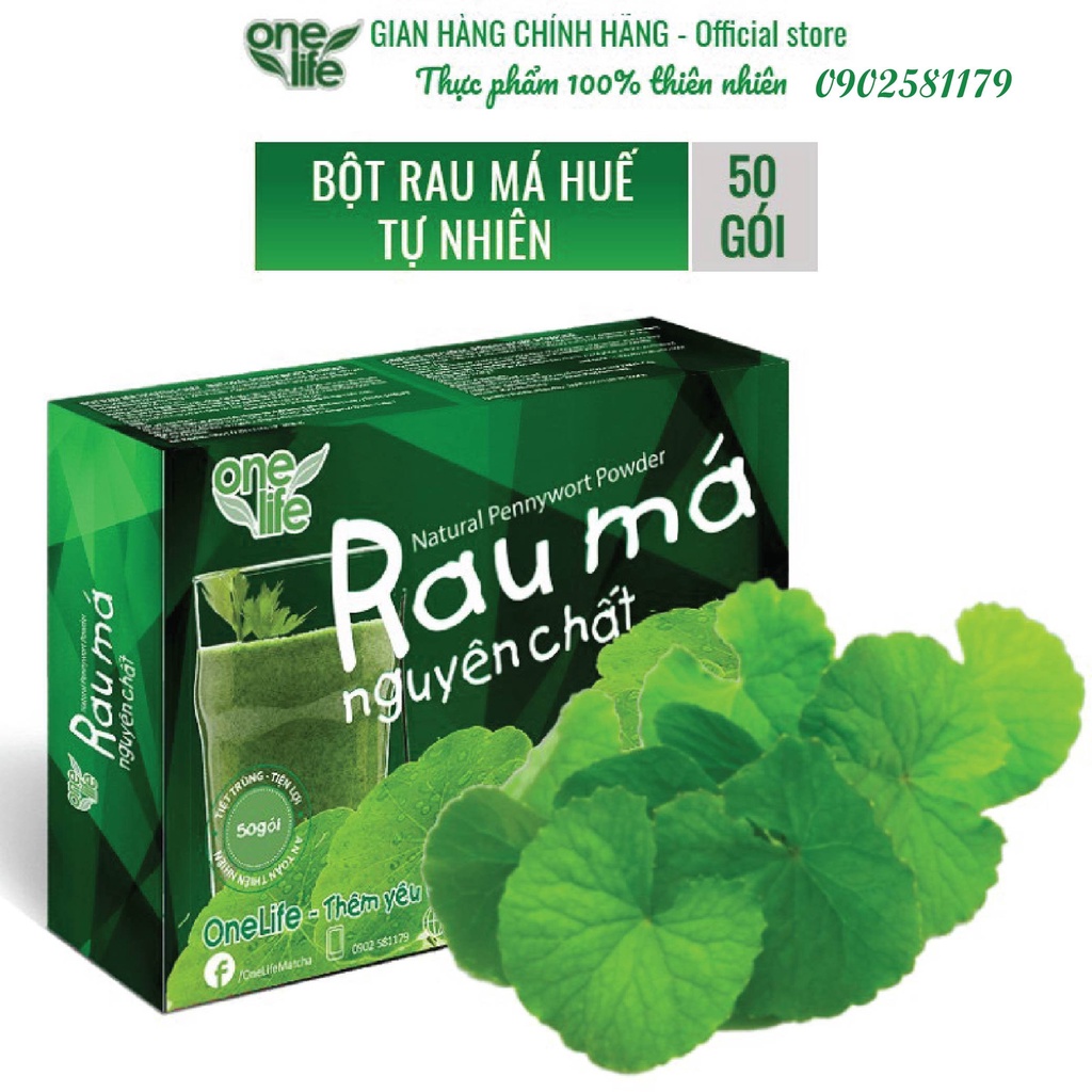 [Free Ship & Quà tặng sức khỏe] Bột Rau má tươi hòa tan uống liền nguyên chất, giảm cân, không đường OneLife