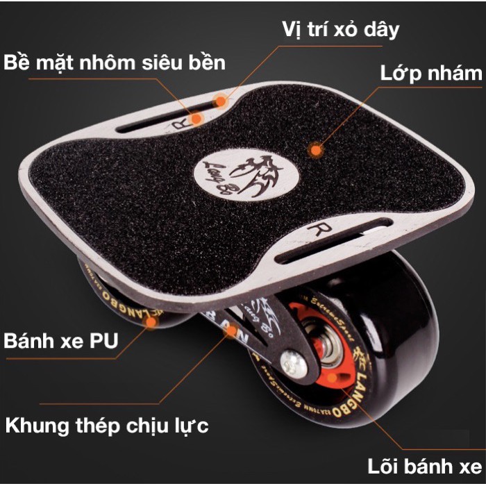 [Phân Phối Chính Hãng- Bộ 2 chiếc] Ván trượt patin Freeline Skate board Langbo thế hệ 4 Tặng lục giác và đồ dự phòng