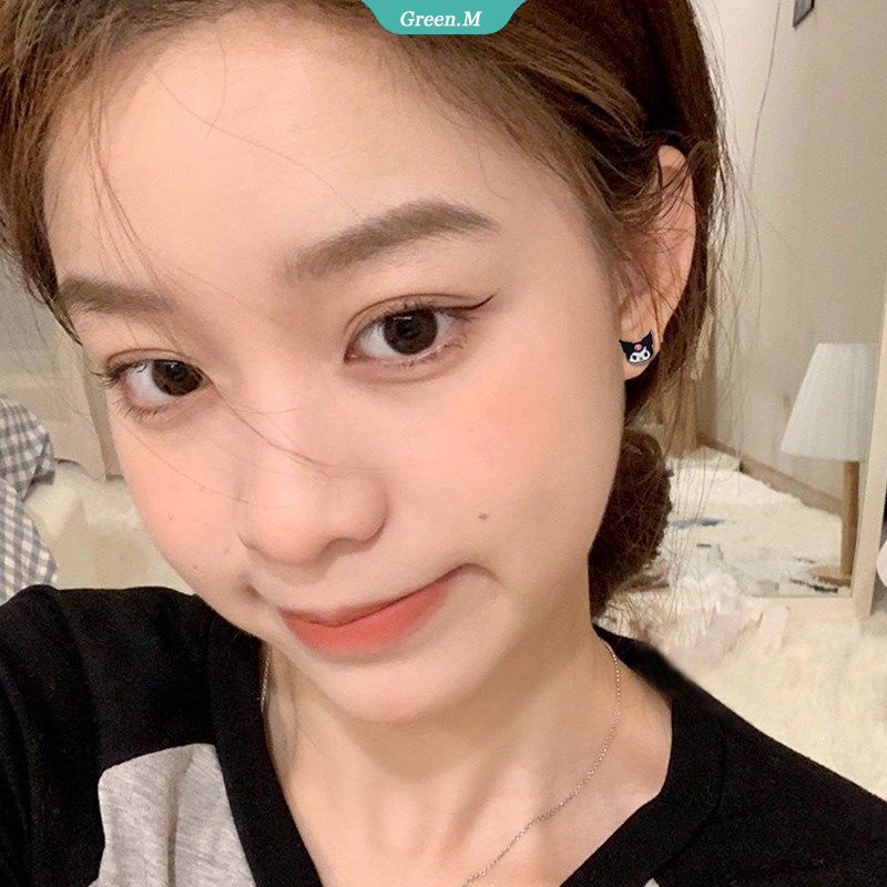 Khuyên Tai Đinh Tán Hình Sanrio Kawaii Kuromi Thời Trang Thanh Lịch Nhỏ Xinh Không Cần Xỏ Lỗ Cho Nữ