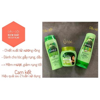 Bộ Vatika ngăn ngừa, kiểm soát tóc gãy rụng dầu gội/dầu xả/kem ủ