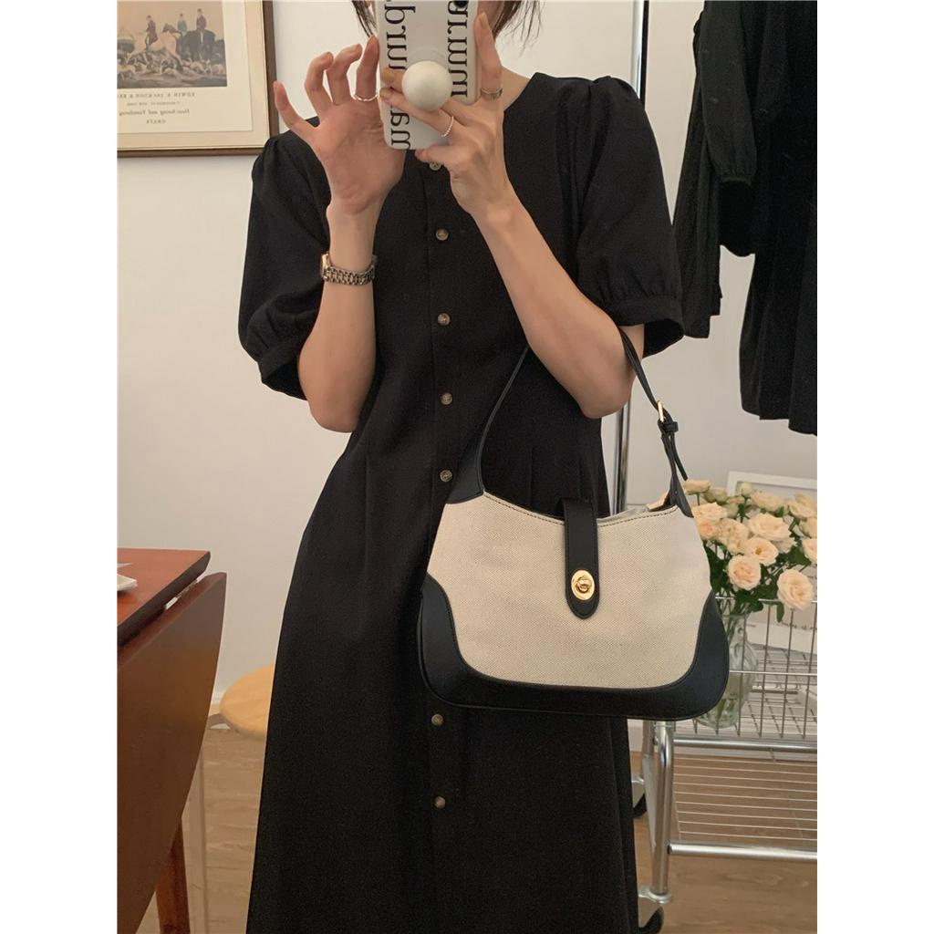 Đầm Midi Tay Ngắn Có Cổ Tháo Rời Được 51779