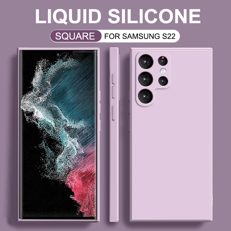 Ốp Điện Thoại Silicon Dẻo Họa Tiết Logo Vuông Thời Trang Chống Sốc Cho Samsung Galaxy S22 Plus Ultra S22+ A53 A73