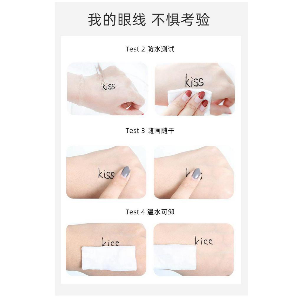 Bút kẻ mắt lâu trôi không dễ lem tạo nét một lần nhanh khô kháng nước màu đen thời trang