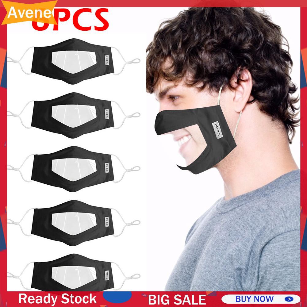 (hàng Mới Về) Set 6 / 4 / 1 Mặt Nạ Cotton Trong Suốt Có Móc Treo Tai Tiện Dụng