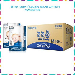 Combo 2 bịch bỉm BOBOFISH nội địa Trung đủ size Dán S60/M52/L48/XL42 Quần M48/L46/XL42/XXL38/XXXL36