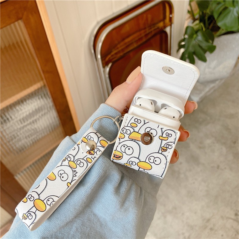 Vỏ bảo vệ hộp tai nghe không dây bằng TPU mềm hình hải âu có dây đeo cho iPhone AirPods Pro Airpods 1/2 | BigBuy360 - bigbuy360.vn