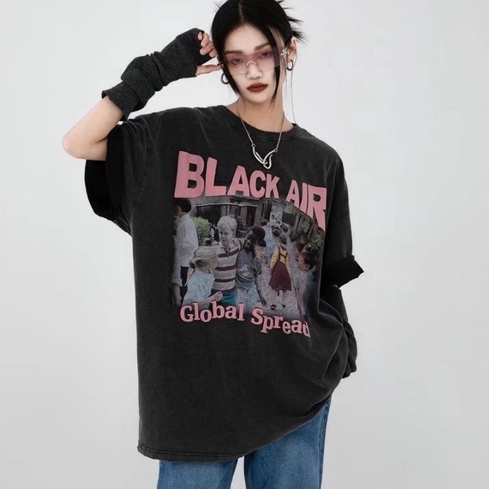 Áo Thun Nam Đen In Họa Tiết Thời Trang Hàn Quốc Chất Lượng Cao Cho Unisex  Dáng Rộng Cổ Tròn In Họa Tiết Graffiti Phong Cách Thời Trang Hàn Quốc Dành Cho Nam Giới top