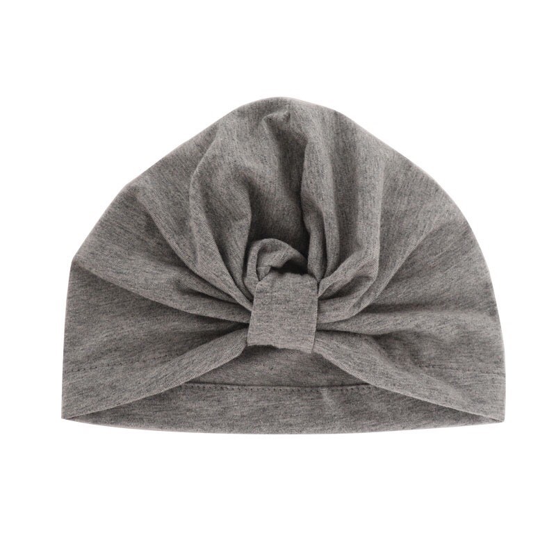 Mũ turban, mũ băng đô cotton kèm nơ dễ thương cho bé gái, nhiều màu lựa chọn - MU10