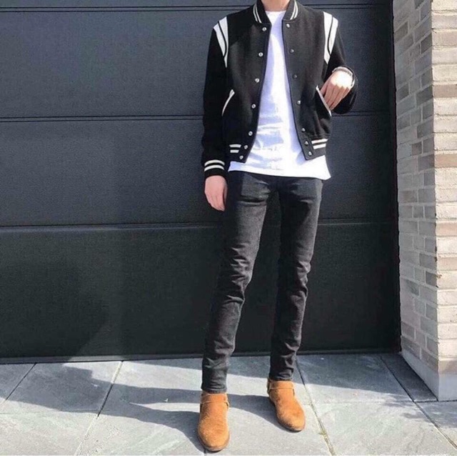 Áo khoác Teddy nách da cao cấp