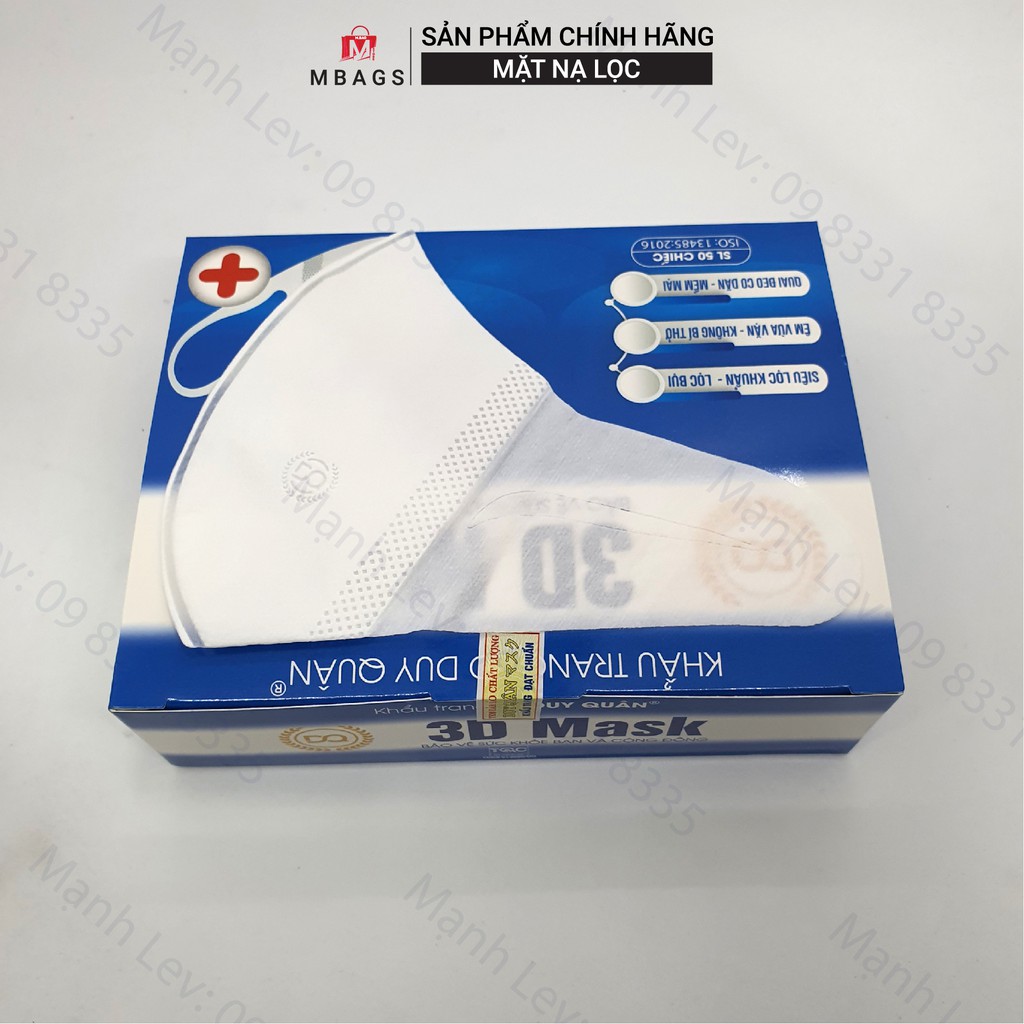 Khẩu Trang 3D Mask Duy Quân Công Nghệ Dập Nhật Bản ( Hộp 50 cái ) - Hàng Chính Hãng | BigBuy360 - bigbuy360.vn