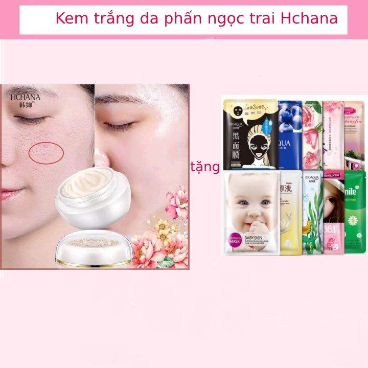 Kem phấn dưỡng trắng da Hchana tặng 5 mặt nạ dưỡng da
