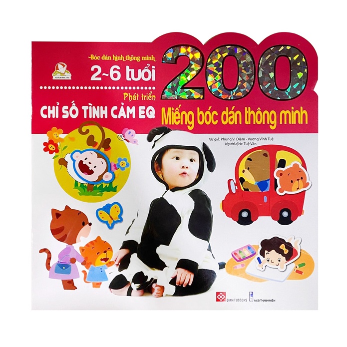 Sách - 200 Miếng Bóc Dán Thông Minh (2-6 Tuổi) - Phát Triển Chỉ Số Tình Cảm EQ