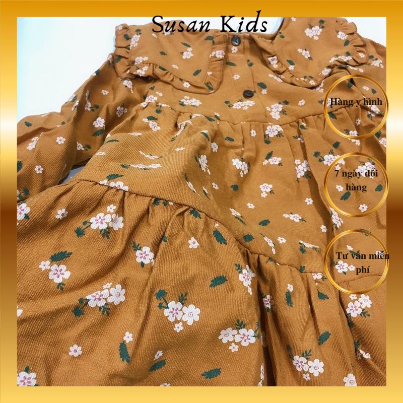 Váy nhung tăm cho bé gái