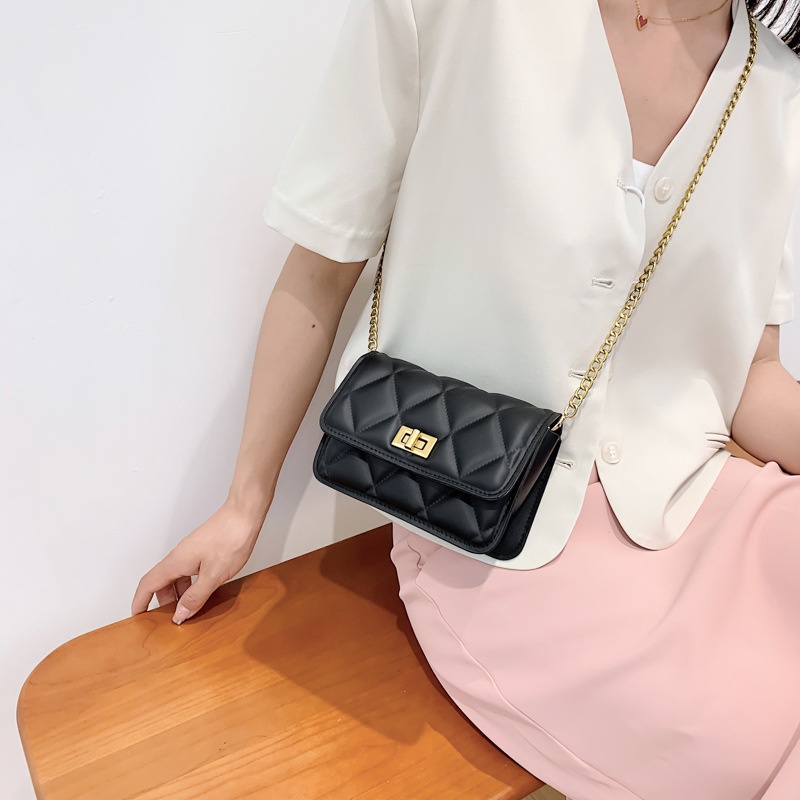 Túi Đeo JASMIN NOIR Chéo Họa Tiết Kẻ Sọc Có Khóa Thời Trang Dành Cho Nữ