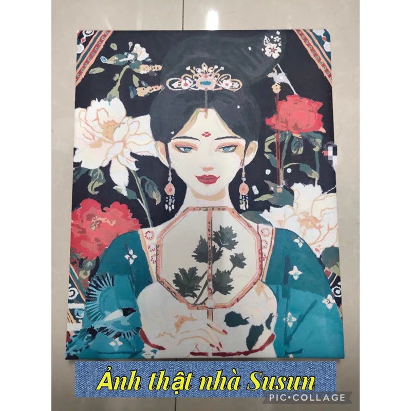 Tranh Sơn Dầu Số Hoá Anime Nàng Thơ, Tranh Tô Màu Theo Số Nàng Thơ SV2