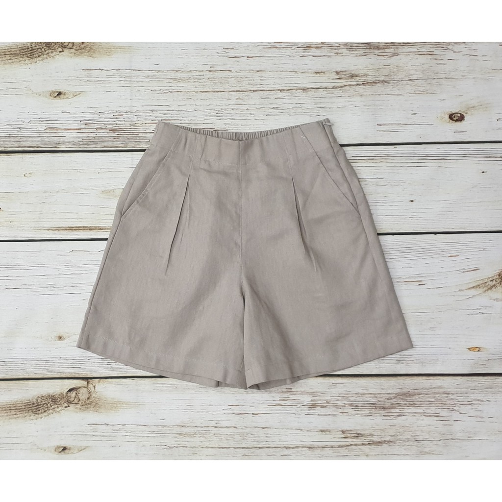 Quần Short Nữ  GHP-GARMENT Linen Kiểu Lưng Thun Dây Kéo Hông 5820 (SALE) | BigBuy360 - bigbuy360.vn
