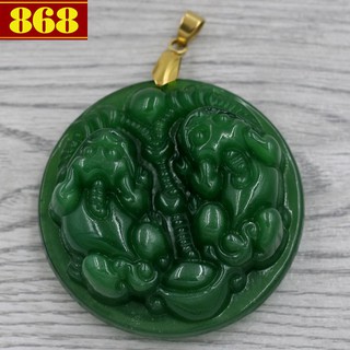 Mặt dây chuyền Tỳ Hưu đôi 4.7 xanh TH7