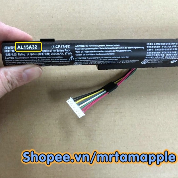 (BATTERY) Pin Laptop ACER F5-571 (AL15A32) - 4 CELL - Aspire E5-491 E5-532 E5-532G E5-573 E5-573G E5-574TG E5-722G