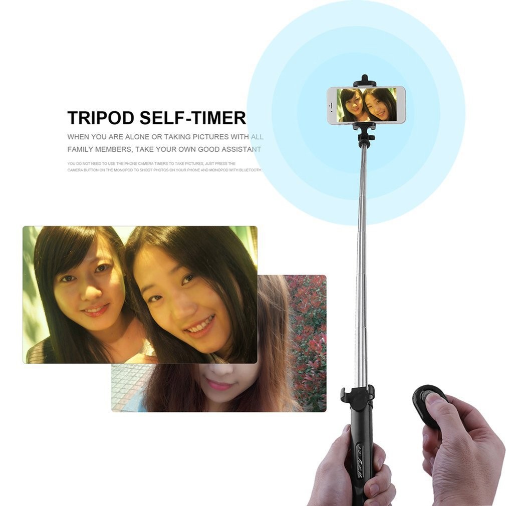 Gậy chụp ảnh selfie thiết kế đa năng dùng kiểu ba chân hoặc chân đơn kết nối bluetooth tiện dụng