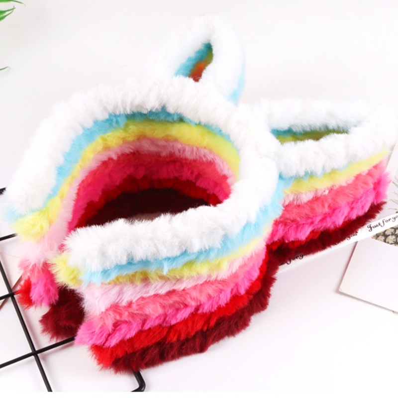 Băng Đô Tai Thỏ Phối Lông Mềm Mại Xinh Xắn