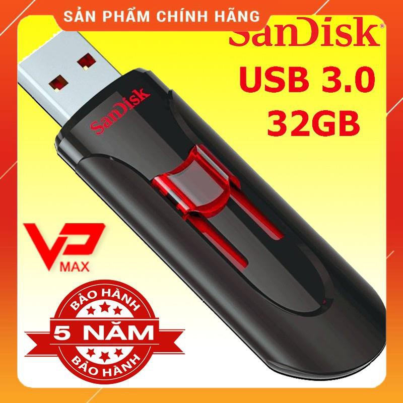 Usb 3.0 32gb Sandisk Cz600 tốc độ 130Mb/s bh 5 năm