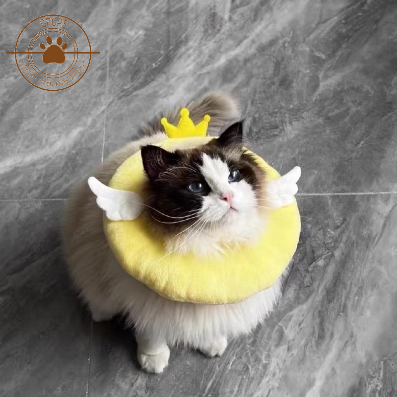 Vòng chống liếm/ Gối chống liếm Elizabeth cho chó mèo mẫu Thiên Thần có dây rút chỉnh size - 4pets official