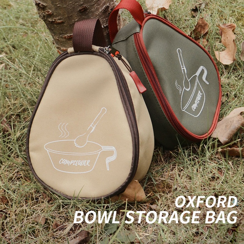 Túi Đựng Tô / Cốc Nước Bằng Vải Oxford Tiện Dụng Mang Theo Du Lịch Cắm Trại Ốp