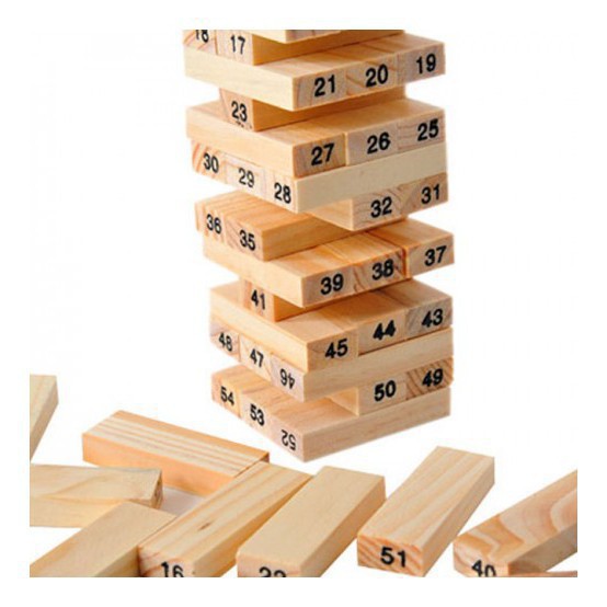 Bộ Trò Chơi Rút Gỗ 54 Thanh Wiss Toy Kèm Xúc Xắc , Bộ đồ chơi rút gỗ 54 thanh mini 0079843 Tổng Kho Sỉ Gia Dụng