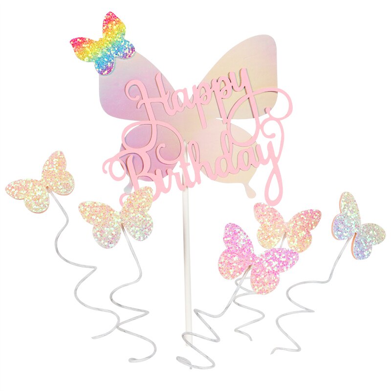 Set 11 Phụ Kiện Trang Trí Bánh Kem Hình Chữ Happy Birthday