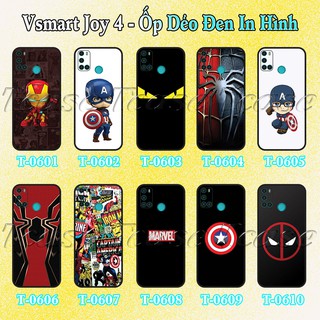 Ốp lưng Vsmart Joy 4 - Ốp dẻo đen in hình Siêu Anh Hùng