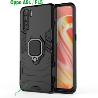 Ốp lưng Oppo A91 / Oppo F15 / Reno 3 Iron Man Iring chống sốc chống va đập mạnh siêu bền giá đỡ mặt lưng
