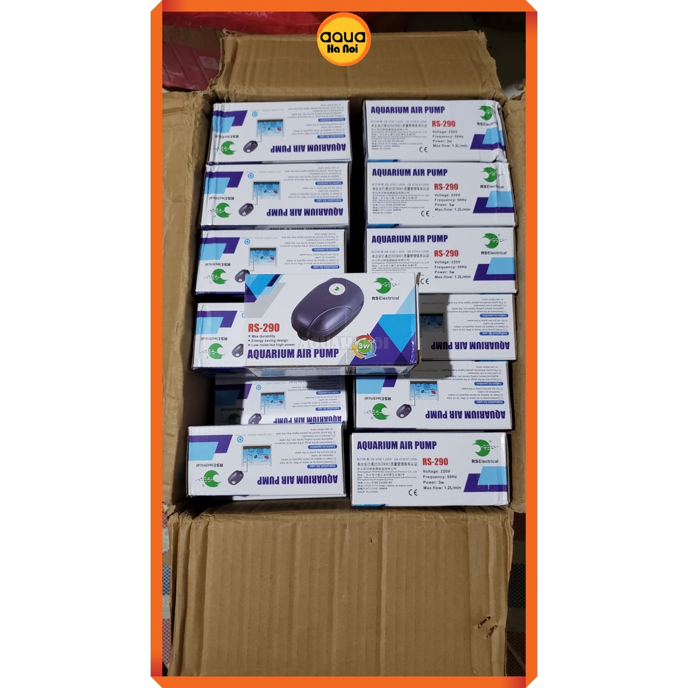 Máy sủi Oxy siêu êm 1vòi / 2vòi RS Electrical RS 290/390 cho hồ cá cảnh thủy sinh