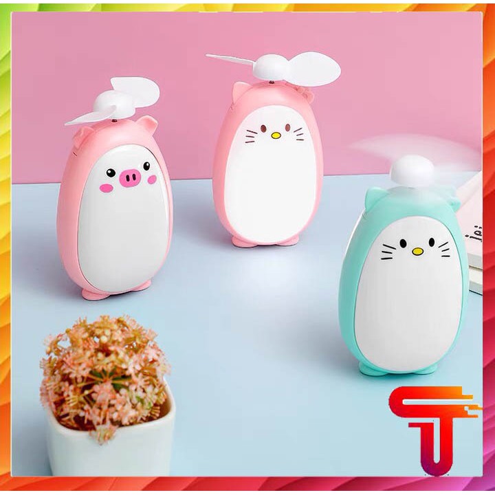 TANOSA Quạt Tích Điện Cầm Tay Mini Siêu Dễ Thương Có Đèn LED T3B2