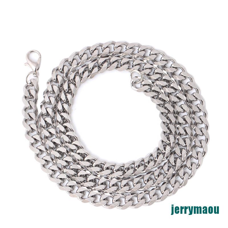 [JERM] Size 4-6mm Men's Necklace Stainless Steel Cuban Link Chain Hip Hop Jewelry Gift  RAOU