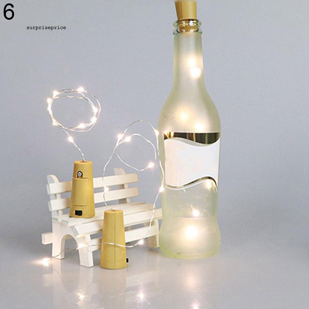 Dây đèn led 10 bóng dài 1m hình nút bần dùng trang trí chai rượu vang
