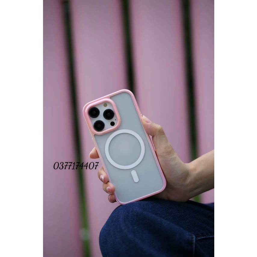 Ốp lưng cứng trong suốt viền đổi mầu Cho Smart IPhone 14 Pro Max , 14 Plus , 14 Pro . Siêu Phẩm X–Level Streamer Magsafe