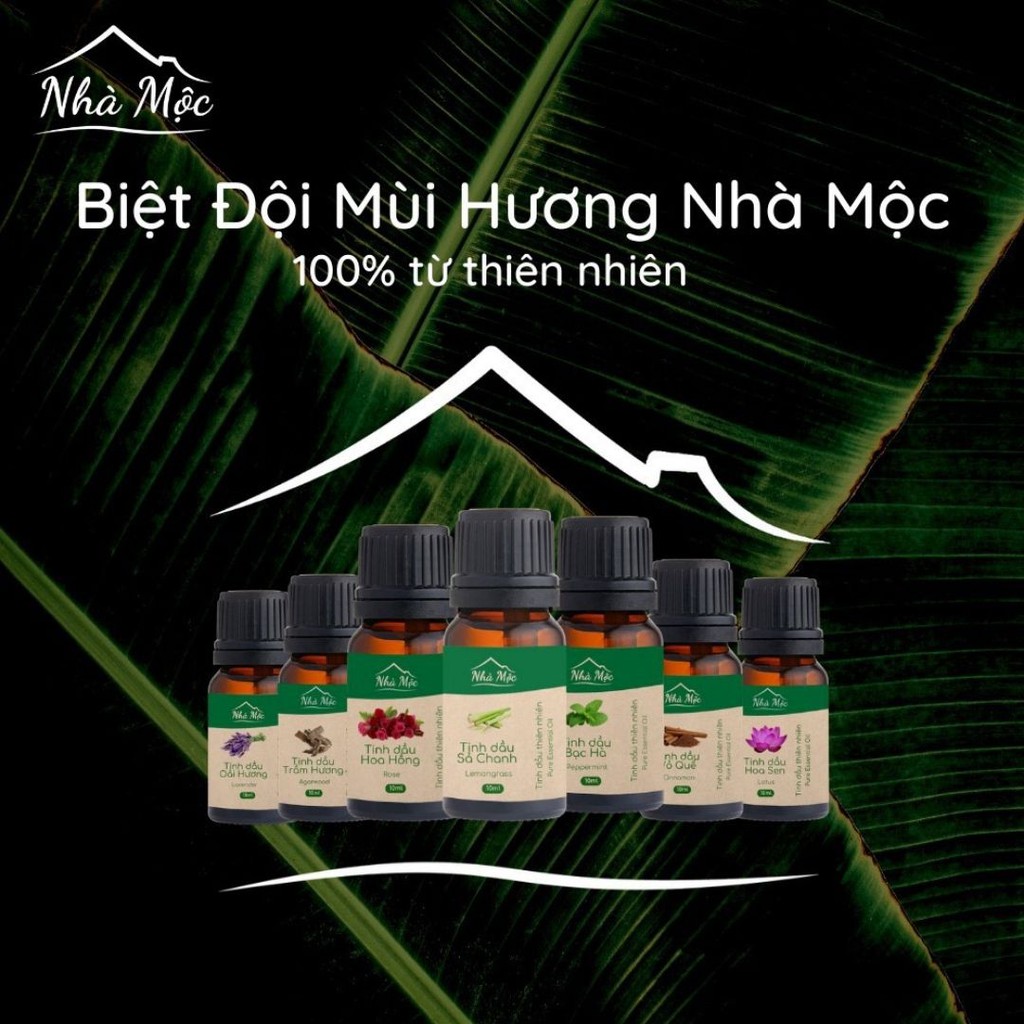 Tinh dầu thiên nhiên nguyên chất cao cấp Nhà Mộc chai 10ml