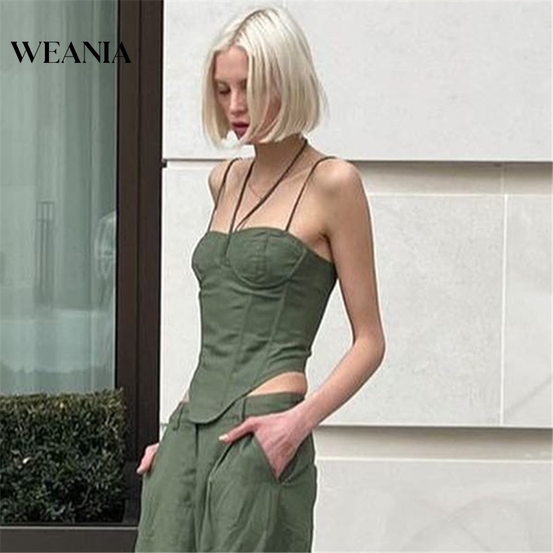 Áo hai dây Màu Trơn Thiết Kế Hở Lưng Quyến Rũ