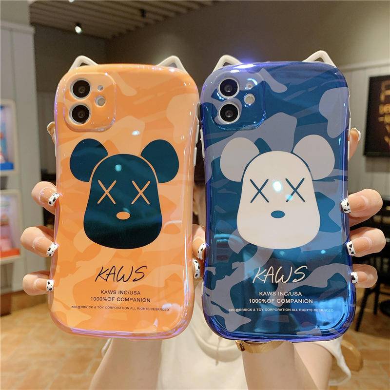 Phù Hợp Ốp Điện Thoại Silicon Mềm Chống Sốc Hình Gấu Hoạt Hình Cho iPhone 13 12 11 pro max XR XS