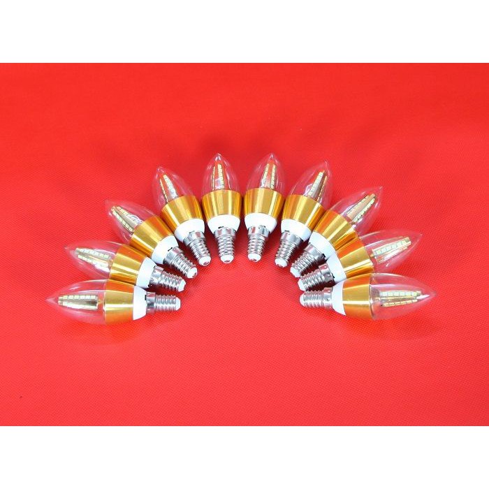 Bộ 20 bóng đèn LED C35 4w hình quả nhót đổi màu đui E14