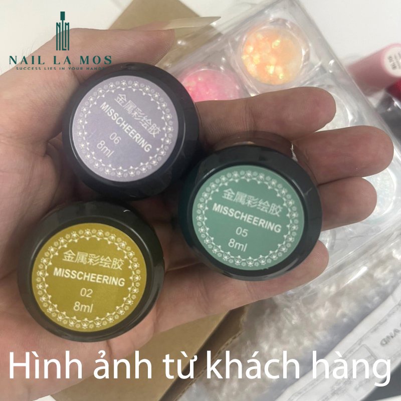 Gel nhũ metan Misscheering chính hãng - Gel metan vẽ móng tay, chất gel đậm đặc màu sắc thời trang (lẻ 1 hũ)