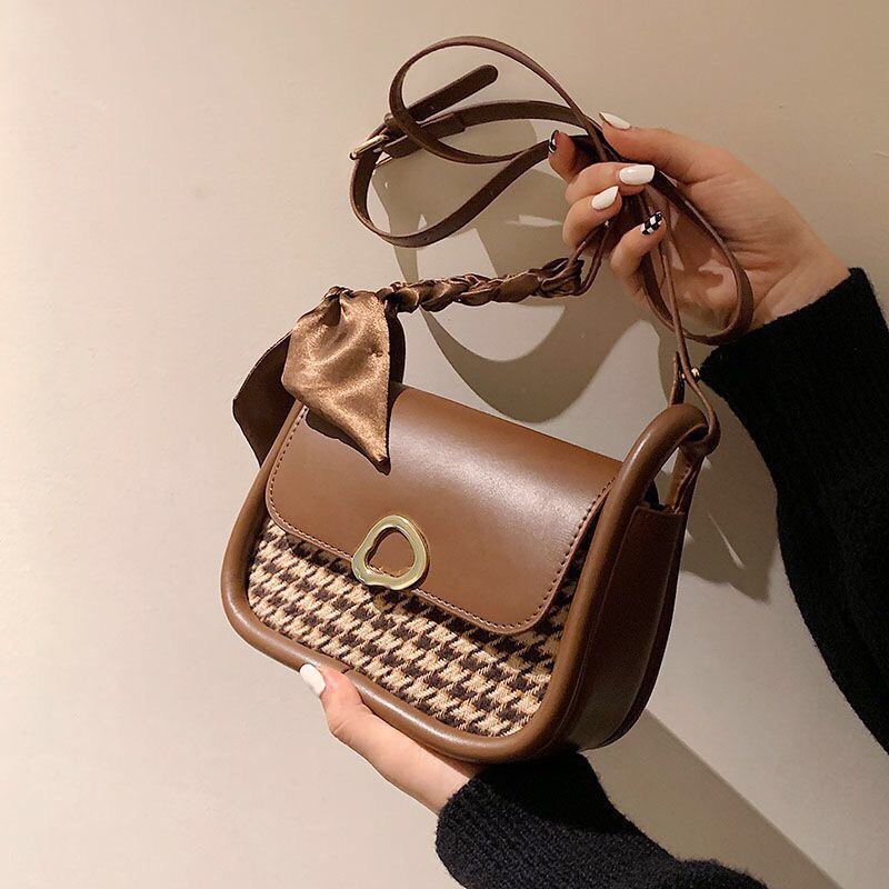 Túi xách nữ đeo vai, túi đeo chéo hàn quốc đẹp thời trang kèm dây lụa HT169