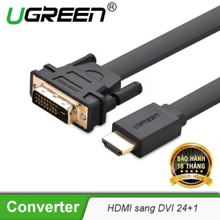 [HOT] Cáp chuyển đổi HDMI sang DVI-D 24+1 dạng dây tròn UGREEN HD106 - Hãng phân phối chính thức. - Hàng chính hãng