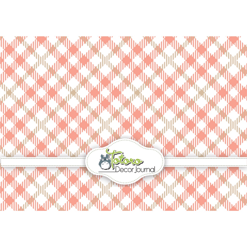 Combo 8 tờ Giấy nền gói hàng gói quà họa tiết caro hồng nâu