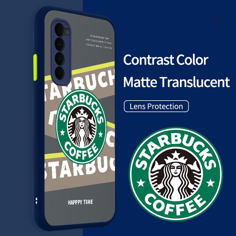 Ốp Điện Thoại Cứng Nhám Chống Sốc In Hình Starbucks Thời Trang Cho OPPO Reno4 Pro